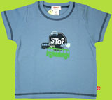 Zutano Bus Stop Chambray Short Sleeve Toddler T-shirt