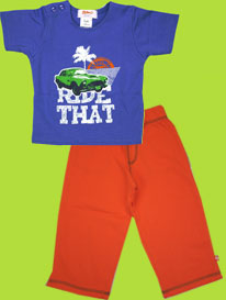 Zutano Toddler Freeway Ride That Short Sleeve T-shirt and Mandarin Terry Pants