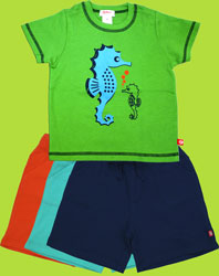 Zutano Toddler Seahorse T-shirt and French Terry Shorts