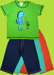 Zutano Toddler Seahorse T-shirt and French Cotton Terry Pants