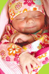 Newborn Baby in Sugar Blossom outfit