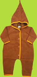 Zutano Itzy Bitzy Chocolate Cotton Sherpa Elf Onezie for Newborn and Preemie