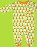 Zutano Itzy-Bitzy Celery Dot Footie for Newborn and Preemie