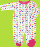 Zutano Itzy-Bitzy Snails Footie for Newborn and Preemie