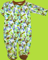 Zutano Itzy-Bitzy Dino Jungle Footie for Newborn and Preemie