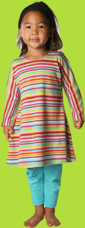 Zutano Toddler Super Multistripe Ella Dress
