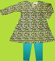 Zutano Toddler Basics Rock and Roll  Ella Dress and Pool Leggings