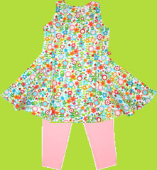 Zutano Flower Time Sleeveless Betty Dress for Toddler Girl
