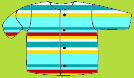 Zutano Aqua/Red Multi Stripe Jacket