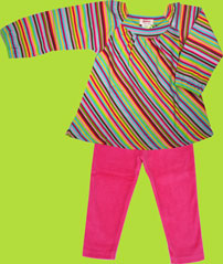 Zutano Toddler Super Multistripe Long Sleeve Viola Top