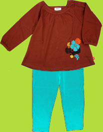 Zutano Toddler Anabelle Long Sleeve Viola Top and Pool Leggings
