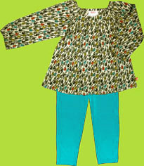 Zutano Toddler Rock and Roll Long Sleeve Viola Top and Pool Leggings