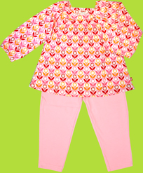 Marigold Long Sleeve Toddler Viola Top and Pink Leggings