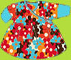 Zutano Flower Box Long Sleeve Wrap Dress