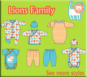 Zutano Newborn Clothing - Lions Print