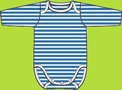 Zutano Perwinkle Candy Stripe Long Sleeve Onezie