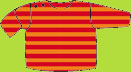 Zutano Red Orange Stripe Long Sleeve T-shirt
