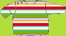 Zutano Moss/Red MultiStripe Long Sleeve T-shirt