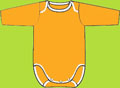 Zutano Orange Long Sleeve Onezie