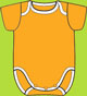 Zutano Orange Short Sleeve Onezie