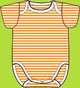 Zutano Orange Candy Stripe Onezie