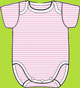 Zutano Pink Candy Stripe Onezie