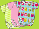 Zutano Owls 3 Piece Short Sleeve Onezie Set