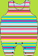 Zutano Super Multi Stripe Overall