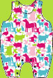 Zutano Fuchsia Farmyard Overall