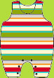 Zutano Moss/Red Multistripe Overall