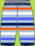 Zutano Bold Stripe Chambray Pants