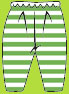 Zutano Apple/White Stripe  Pants