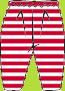 Zutano Red/White Stripe  Pants