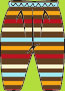 Zutano Chocolate 5 Color Stripe Pants