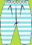 Zutano Aqua/White Stripe Pants