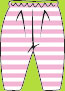 Zutano Pink/White Stripe Pants