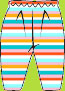Zutano Pink Bold Stripe Pants