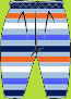 Zutano Bold Stripe Chambray Leggings