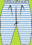 Zutano Chambray Candy Stripe Pants