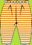 Zutano Orange Candy Stripe Pants