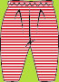Zutano Red Candy Stripe Leggings