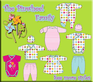 Zutano Newborn Clothing - Pinwheel Print