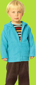 Zutano Pool Cotton Sherpa Jacket, Bold Stripe Navy Long Sleeve Shirt, and Chocolate Cotton Sherpa Pants for Toddlers