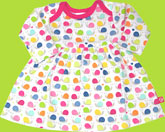 Zutano Itzy-Bitzy Snails Long Sleeve Dress for Preemie and Newborn