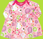 Zutano Newborn Cottage Garden long sleeve dress