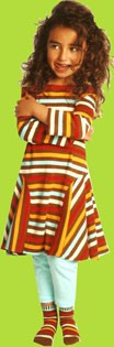 Zutano Toddler Chocolate 5 Color Stripe Dress