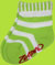 Zutano Lime/White Stripe Knit Socks