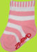 Zutano Pink/White STripe Knit Sock