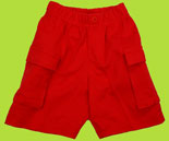 Zutano Red Cargo Shorts for Toddlers