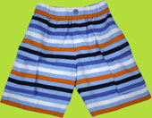 Zutano Bold Stripe Chambray Cargo Shorts for Toddlers 